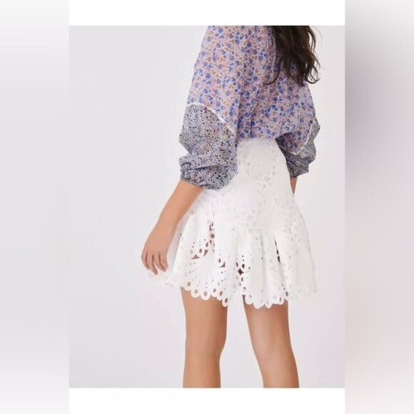 NWT MAJE Julie Guipure Lace Mini Skirt 36 us 4 - Picture 4 of 13